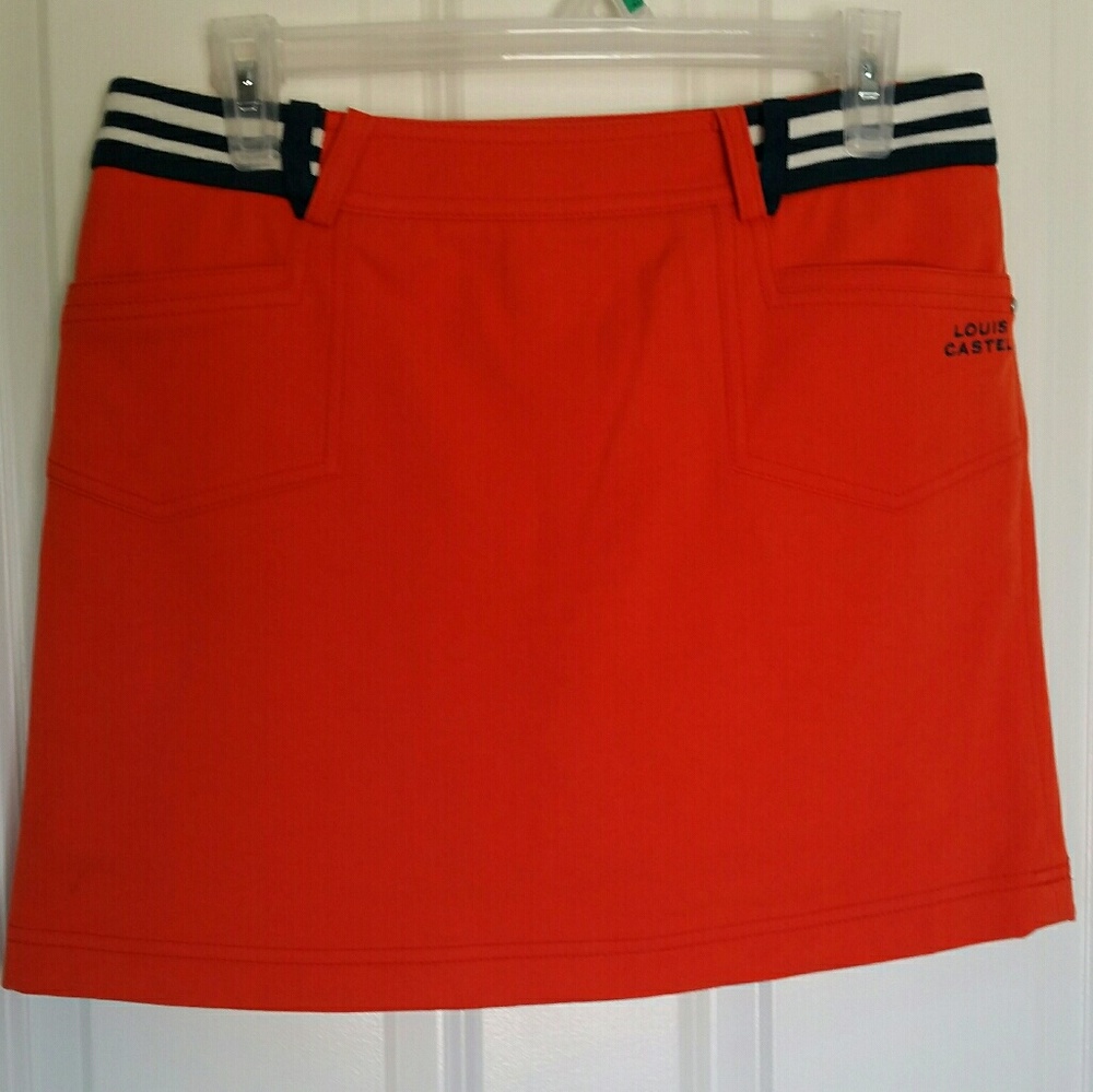 Women's Orange Louis Castel Golf Skirt